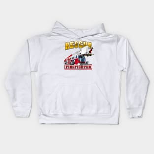 Cartoon Fire Truck Kids Hoodie